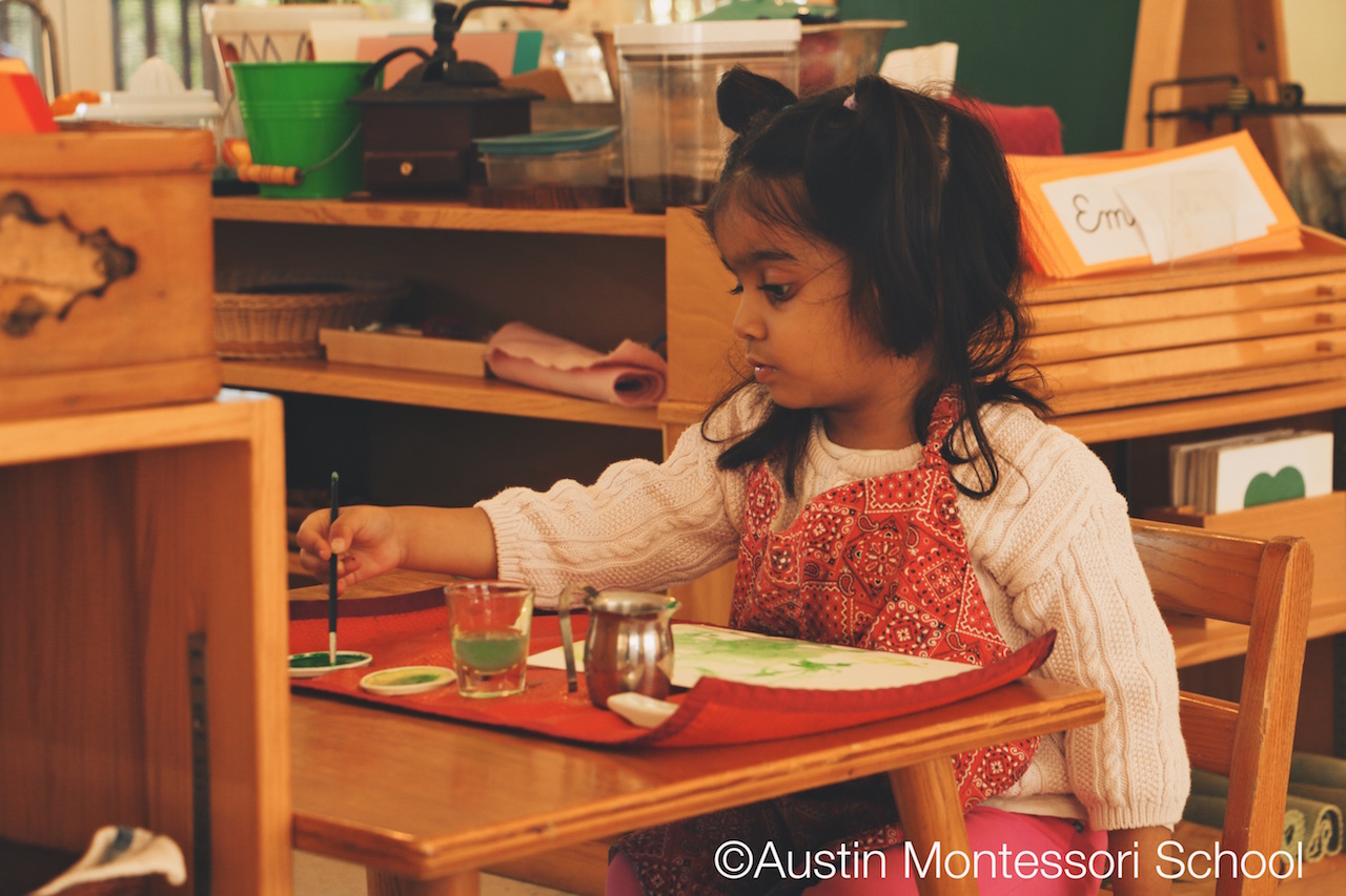 Montessori Child Working