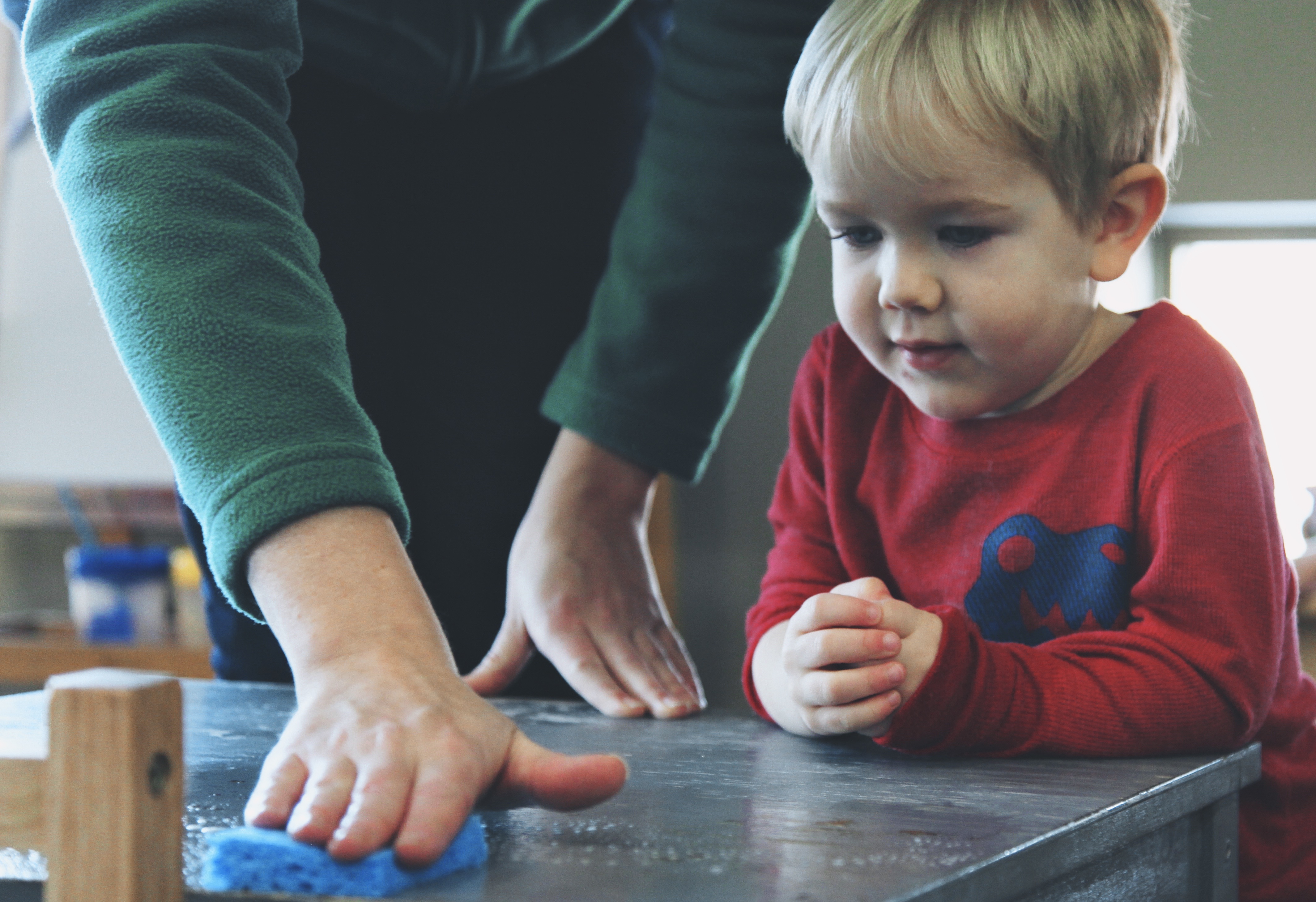 Montessori Child washing tables